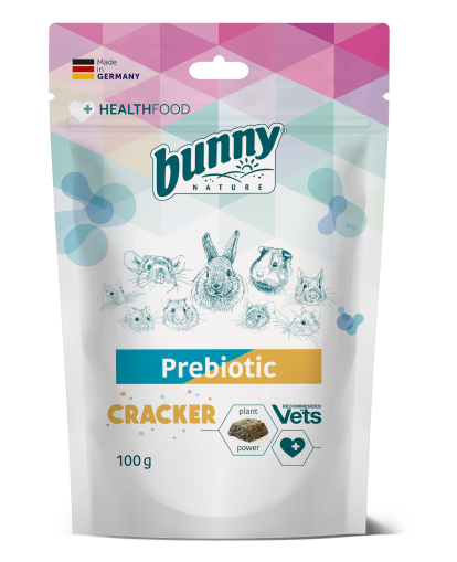 Bunny Nature – HEALTHFOOD Prebiotic CRACKER 100 g - допълваща храна за мини зайчета и други гризачи, стимулираща и стабилизираща чревната флора