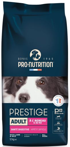 PRESTIGE DOG ADULT ALL SIZES Lamb & Rice (Exigent) 12 kg - Пълноценна храна за пораснали кучета от всички породи при ПРОБЛЕМИ с АПЕТИТА. Подходяща за здравето на ХРАНОСМИЛАТЕЛНАТА СИСТЕМА. ВКУСНА ХРАНА при НАМАЛЕН АПЕТИТ - с агнешко и ориз. ФРАНЦИЯ - стра