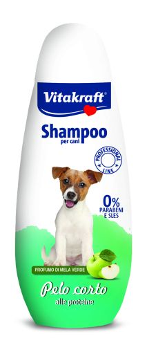 VITAKRAFT ® Shampoo - Шампоан за КУЧЕТА с КЪСА  КОЗИНА - с ПРОТЕИН и аромат на зелена ябълка ПРОФЕСИОНАЛНА ЛИНИЯ