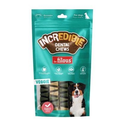 LES FILOUS 4 X VEGGIE BREAK A BAR  ДЕНТАЛНИ БАРЧЕТА за куче, ЗЕЛЕНЧУКОВИ 4 БР