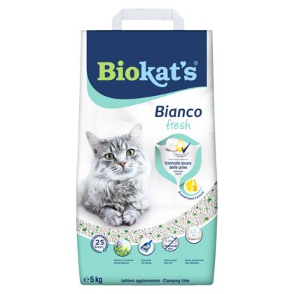 Biokat's Bianco Fresh 5кг - ароматизирана котешка тоалетна  Биокатс фреш 5кг котешка тоалетна Гимборн 75.65 Хайгер