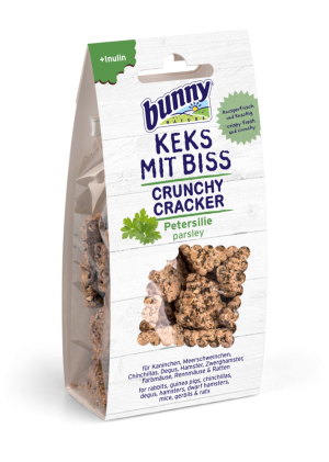 Crunchy cracker parsley– Хрупкави бисквити с магданоз - Допълваща храна за зайци, морски свинчета, чинчили, дегу, хамстери, мини-хамстери, мишки, джербили, плъхове