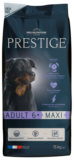 Prestige ADULT 6+ MAXI Пълноценна храна за кучета от едри породи на възраст над 6 години 15 kg