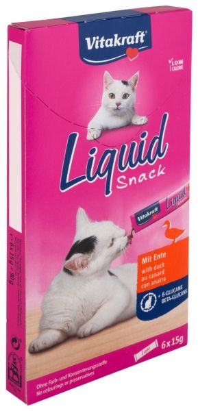 Cat Liquid Snack – ТЕЧЕН СНАКС ЗА КОТКИ с Патица и Бета-глюкани, Vitakraft; 6x15 g