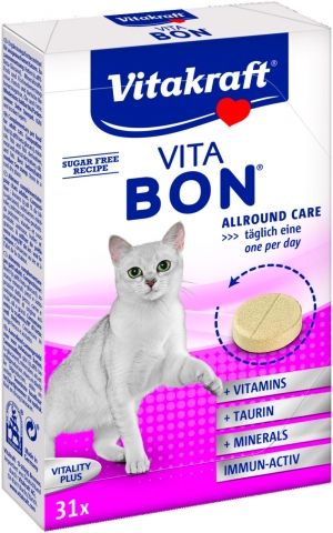 Витамини за порастнали котки - ВИТА БОН - комплексна грижа за пораснали котки - Допълваща храна за котки * 