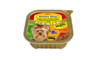 Hobby DOG Adult - консерва за кучета с говеждо и зеленчуци, 300 г, с високо съдържание на месо