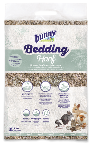 bunnyBedding Hemp Оригинална натурална постеля от КОНОП  За зайци и други гризачи