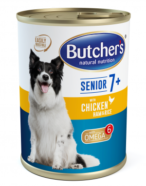Butcher's Functional Senior 7+ 390г - Пастет за възрастни кучета над 7 години, с пилешко, шунка и ориз