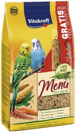 Храна за вълнист папагал Premium Menu 1кг + безплатен крекер