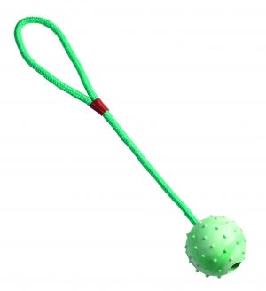 GimDog Играчка за куче - каучукова топка с въже