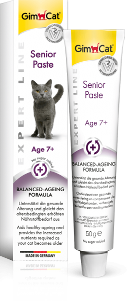 Паста за възрастни котки Senior Paste 50 г - GimCat Expert Line - Препоръчана от ветеринарите