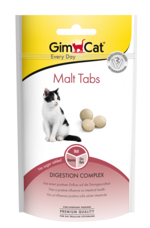 GimCat Malt Tabs - Малцови таблетки, 40 г
