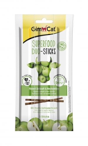 GimCat Sticks - Саламени пръчици с говеждо и гарнирани с ябълка - 3 бр.