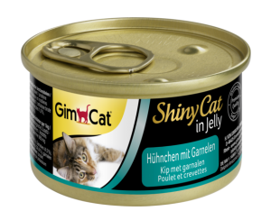 Консерви за котки - пиле и скариди в желе 70г - GimCat Shiny Cat