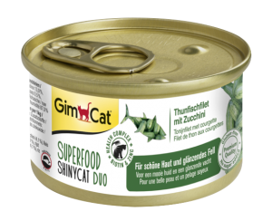 Консерви за котки - филе от риба тон с тиквички 70 г - GimCat Superfood ShinyCat Duo
