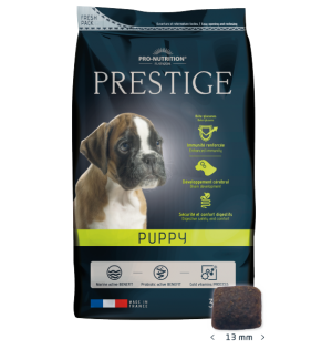 Prestige Puppy Пълноценна храна за подрастващи кучета от всички породи, както и за женски кучета от всички породи в края на бременността или в периода на кърмене 3 kg