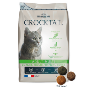 Crocktail ADULT MULTI - Poultry & Vegetables Пълноценна храна за пораснали котки, предпочитащи комбинация от вкусове С МЕСО ОТ ДОМАШНИ ПТИЦИ И ЗЕЛЕНЧУЦИ 2 kg - Кроктейл Адулт Мулти 2 кг