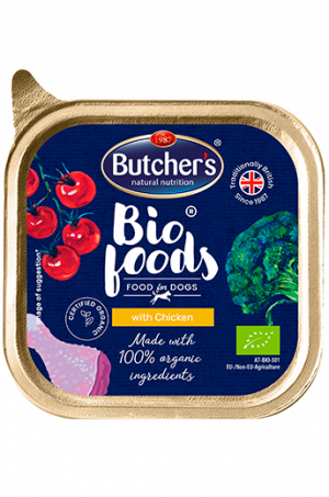 Butcher's BIO Foods – Пастет за куче с пилешко. БИО Храна за кучета, 150 г