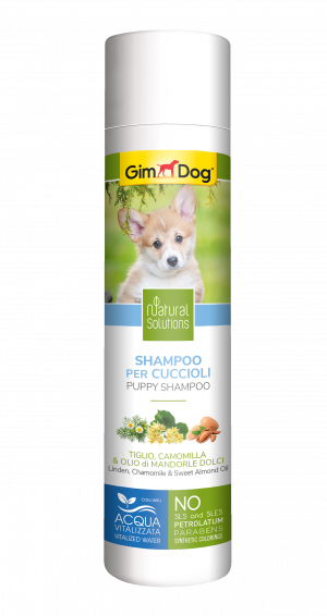 Шампоан за подрастващи кучета 250 мл - GimDog Natural Solutions - с липа, лайка и бадемово масло