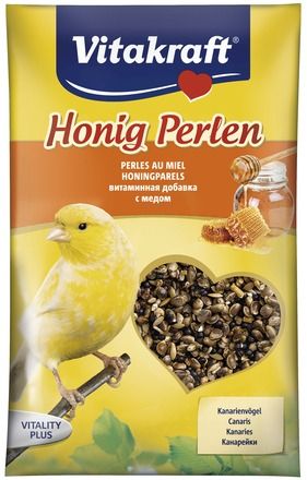 Витамини за птици канарчета - Vitakraft Perlen - Витаминозни перли с мед 20г