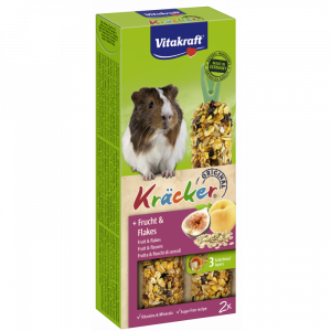 Vitakraft ® Kräcker ® - Оригинален Крекер на Витакрафт за морско свинче  с ПЛОДОВЕ и ЯДКИ (овесени, житни), 2 бр.  