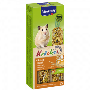 Vitakraft ® Kräcker ® - Оригинален Крекер на Витакрафт за ХАМСТЕР  с МЕД и СПЕЛТА, 2 бр.  