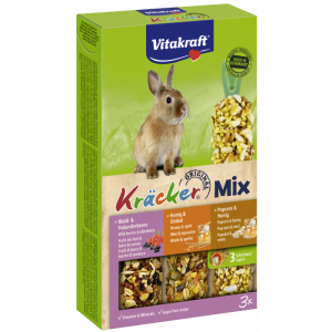 Храна за декоративни мини зайчета - Vitakraft - Крекер горски плодове, мед и пуканки - 3 бр.