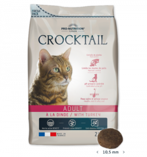 Crocktail ADULT with Turkey Пълноценна храна за пораснали котки С ПУЙКА 2 kg