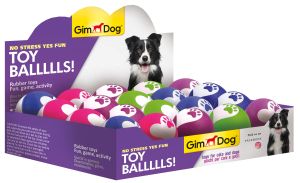 GimDog TOY BALLLLLS Играчка за куче и котка от порест каучук 40 mm, разл. цветове - 1 бр.