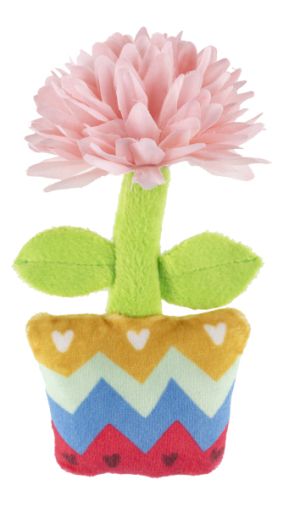 Gimcat® HAPPY GARDEN Играчка за котка - плюшено цвете/плюшен кактус с котешка трева и шумоляща хартия 1 бр.