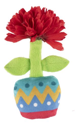 Gimcat® HAPPY GARDEN Играчка за котка - плюшено цвете/плюшен кактус с котешка трева и шумоляща хартия 1 бр.