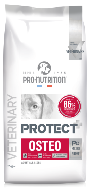 NEW Formula PROTECT DOG OSTEO 12 kg - Пълноценна диетична храна за кучета със специфични хранителни потребности - "Подпомагане на метаболизма на ставите при остеоартроза". "Подпомагане на сърдечната дейност при хронична сърдечна недостатъчност. Франция.