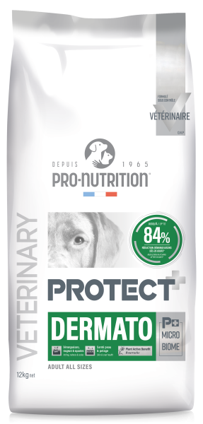 NEW Formula Pro-Nutrition Flatazor PROTECT DOG Dermato 12 kg - Пълноценна диетична храна за кучета със специфични хранителни потребности - "Подпомагане на функцията на кожата при дерматози и силно изразена загуба на космена покривка". "Намаляване на непон