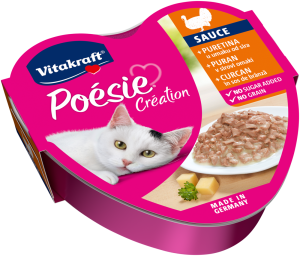 Vitakraft, POÉSIE - Консерва "Сърце" - ПУЙКА в сос от СИРЕНА - хапки в сос
