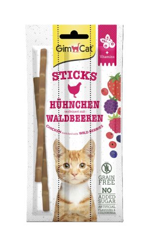 GimCat® Sticks - с пилешко и гарнирани с горски плодове - 3 бр.