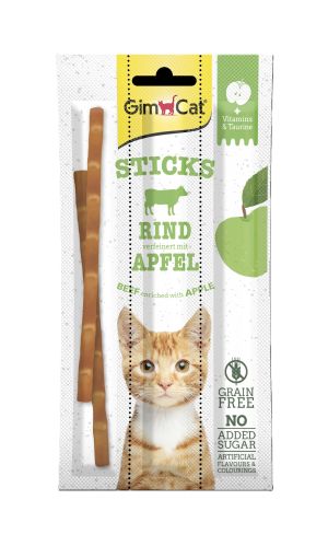 GimCat Sticks - с говеждо и гарнирани с ябълка - 3 бр.
