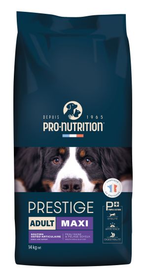 PRESTIGE DOG ADULT MAXI 15 kg - Пълноценна храна за пораснали кучета от едри породи. Произведена във Франция.