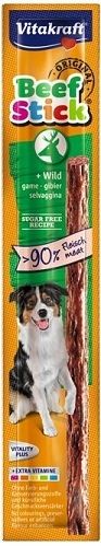 Лакомства за кучета - Vitakraft Beef Stick Wild - Саламена пръчица с дивеч