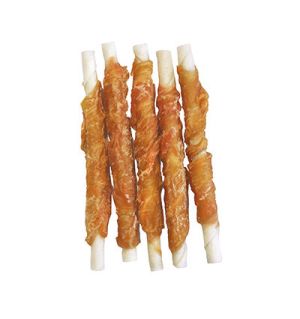 LES FILOUS Chicken wrap rawhide ЗУСУКАНИ СОЛЕТИ С ПИЛЕШКО, лакомство за куче, 100 г