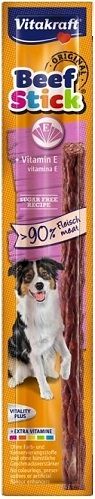 Лакомства за кучета - Vitakraft Beef Stick Vitamin E - Саламена пръчица