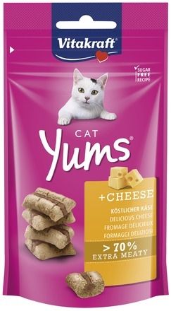 Лакомства за котки - Vitakraft Cat Yums - сочни хапки със сирене