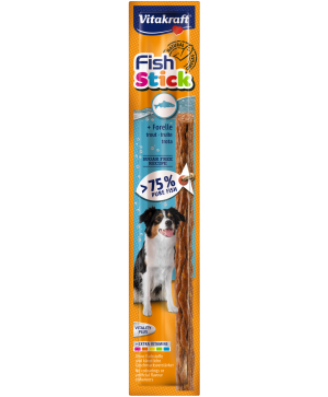 Лакомства за кучета - Vitakraft Fish Stick - Саламена пръчица с пъстърва
